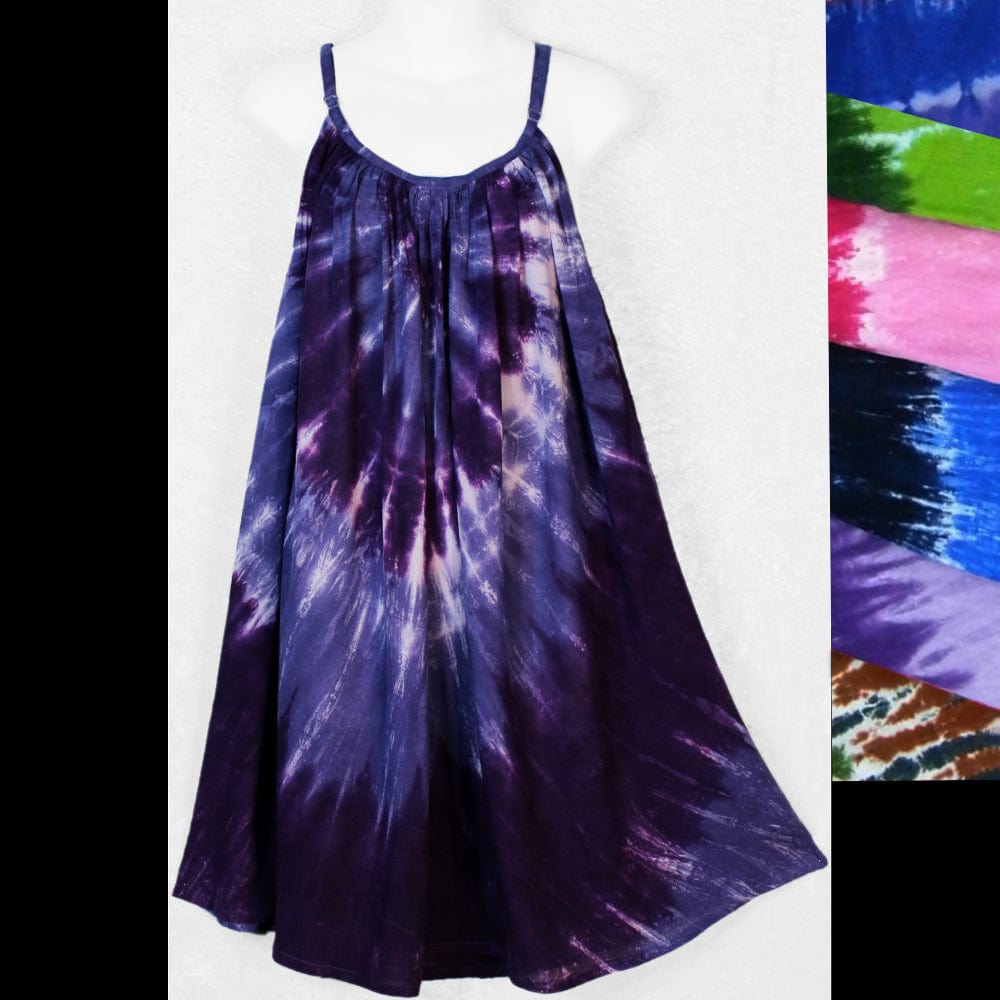 Spiral Nebula Tie-Dye Parachute Dress-Dresses-Peaceful People