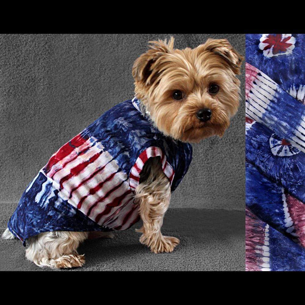 Dog's Red, White and Blue Tie-Dye Jumpsuit-Bags & Accessories-Peaceful People