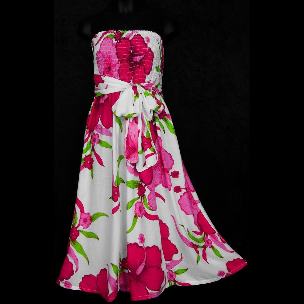 Bright Flower Ribbon Sarong Dress-Dresses-Peaceful People