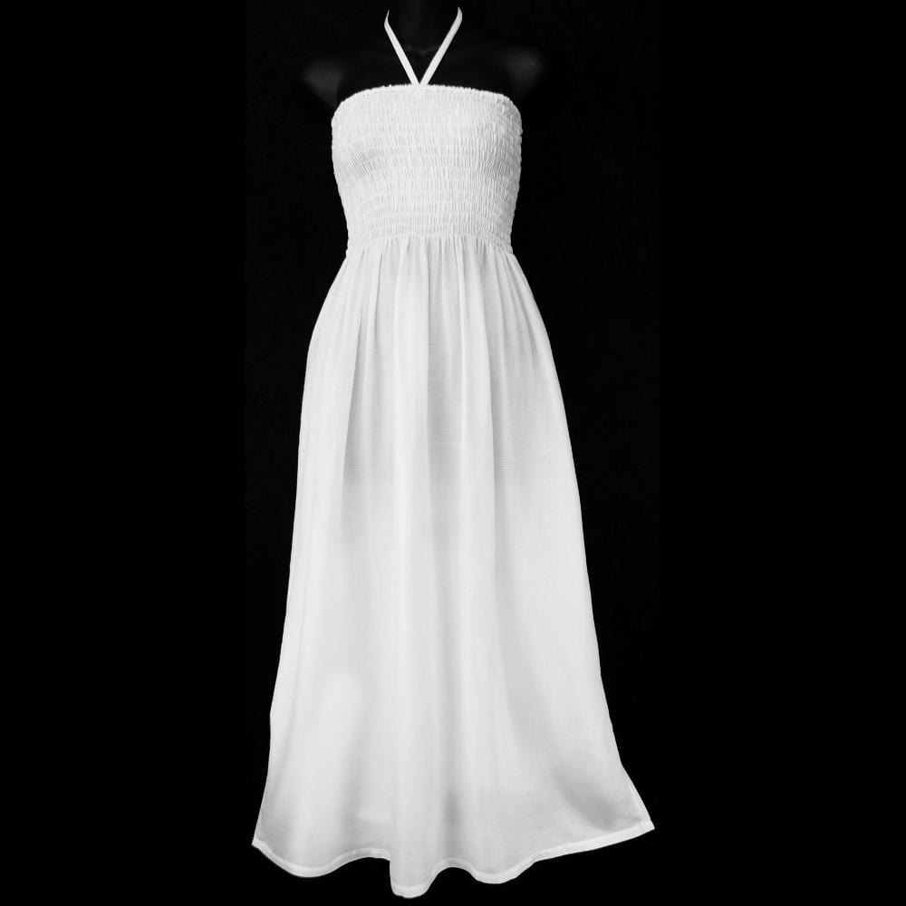 White Center Strap Dress-Dresses-Peaceful People