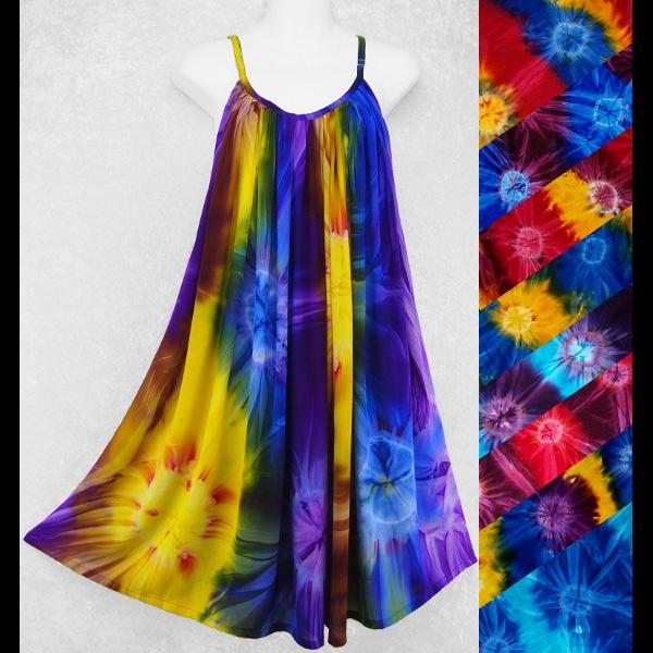 Tie-Dye Parachute Dress-Dresses-Peaceful People