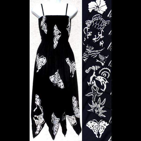 Batik Black & White Fairy Dress-Dresses-Peaceful People