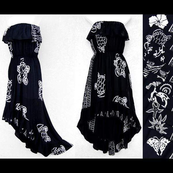 Batik Black and White Flamenco Dress-Dresses-Peaceful People