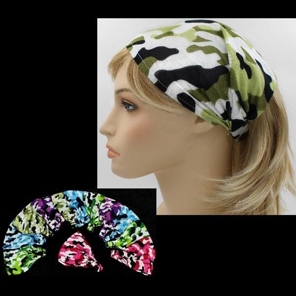 12 Camouflage Elastic Bandana-Headbands ($1.11 each)-Bags & Accessories-Peaceful People