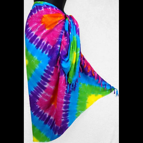 Rainbow Diamond Tie-Dye Sarongs-Sarongs-Peaceful People