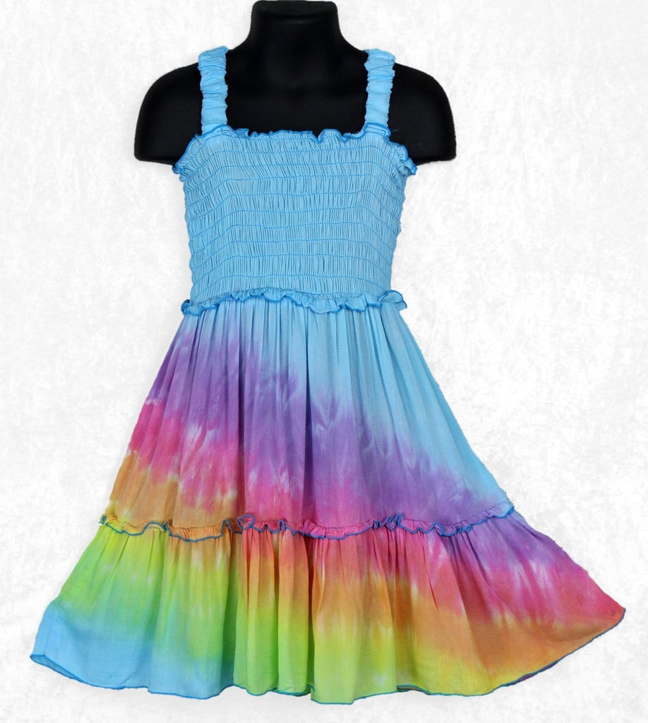 Angel Tie-Dye Dress for Girls (Ages: 4, 6, 8)-Children's Clothes-Peaceful People