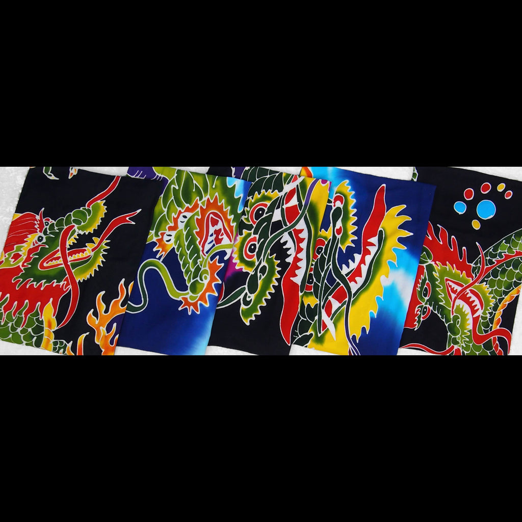 Hand-Painted Batik Dragon Sarongs-Sarongs-Peaceful People