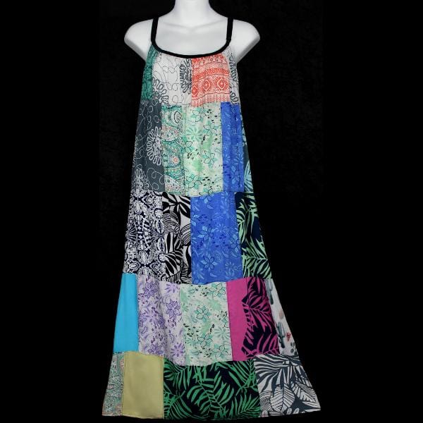 Patchwork Parachute Dress-Patchwork Clothing-Peaceful People