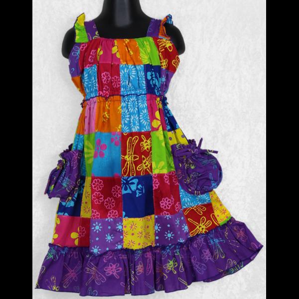 Harper's Patchwork Dress (Ages:2, 4, 6)-Children's Clothes-Peaceful People