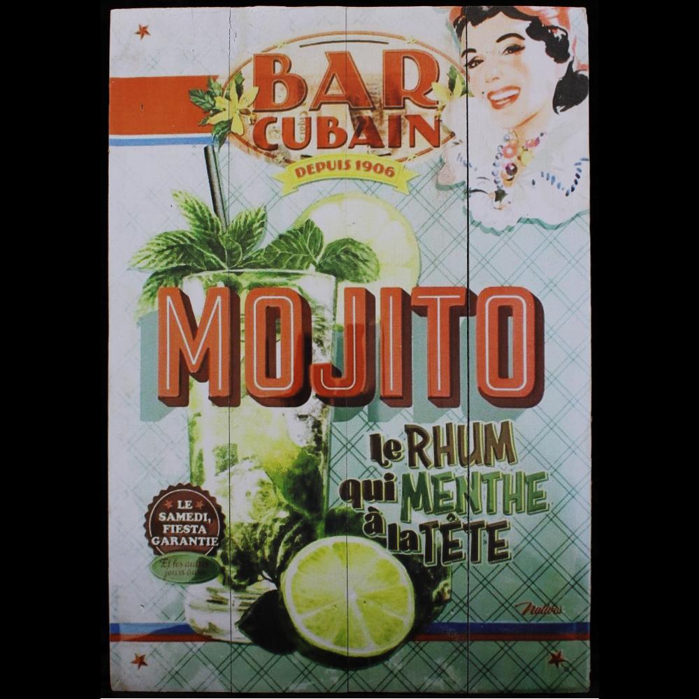 Mojito Red Wood Sign-Handicrafts-Peaceful People