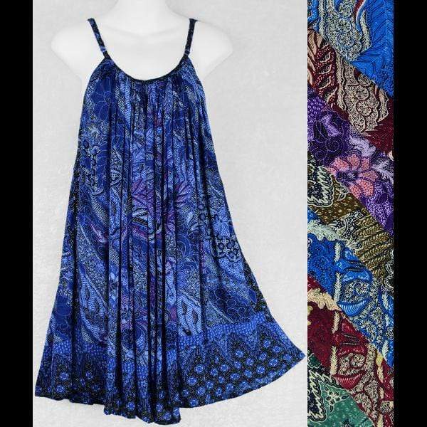 Traditional Batik Print Antique Parachute Dress-Dresses-Peaceful People