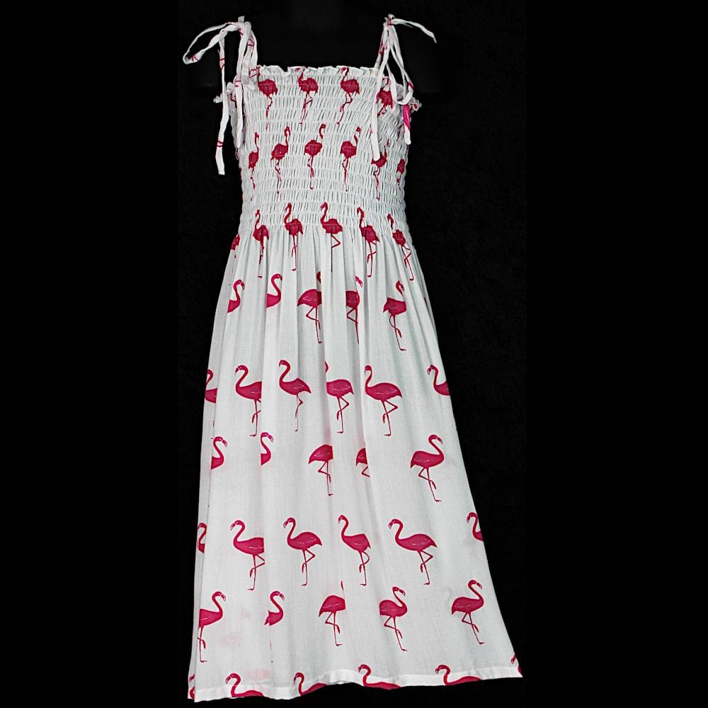 Girl's Flamingo Dress (Ages: 4, 6, 8)-Children's Clothes-Peaceful People