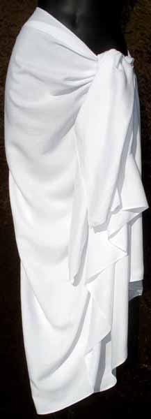 Premium Quality White Sarongs (~82 x 44 in.)-Sarongs-Peaceful People