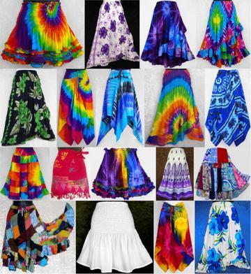 Wholesale Skirts, Convertible Skirts, Patchwork Skirts tie-dye