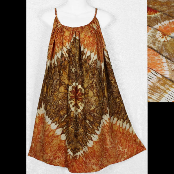 Earth tone tie deals dye skirt