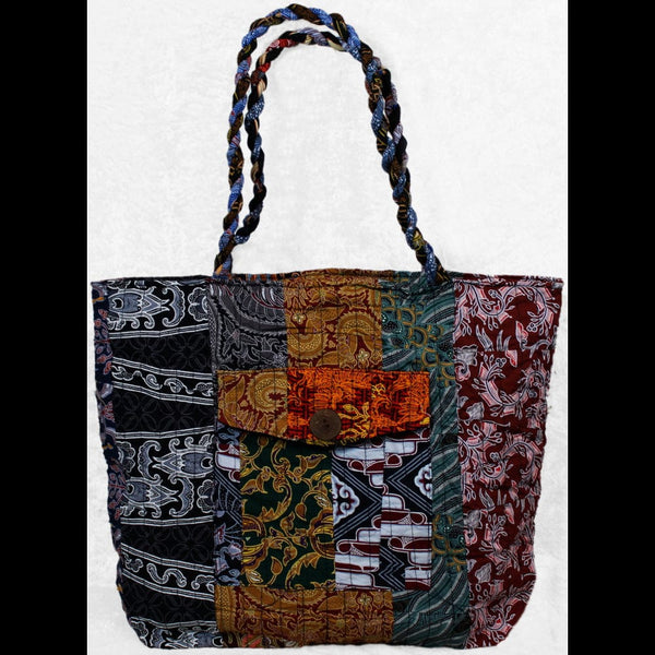 Patchwork 1 Pocket Tote Bag Patchwork 1 Pocket Tote Bag
