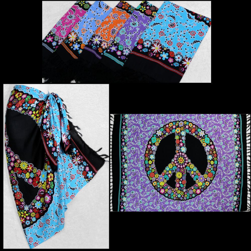 Peace Flower Sarongs-Sarongs-Peaceful People