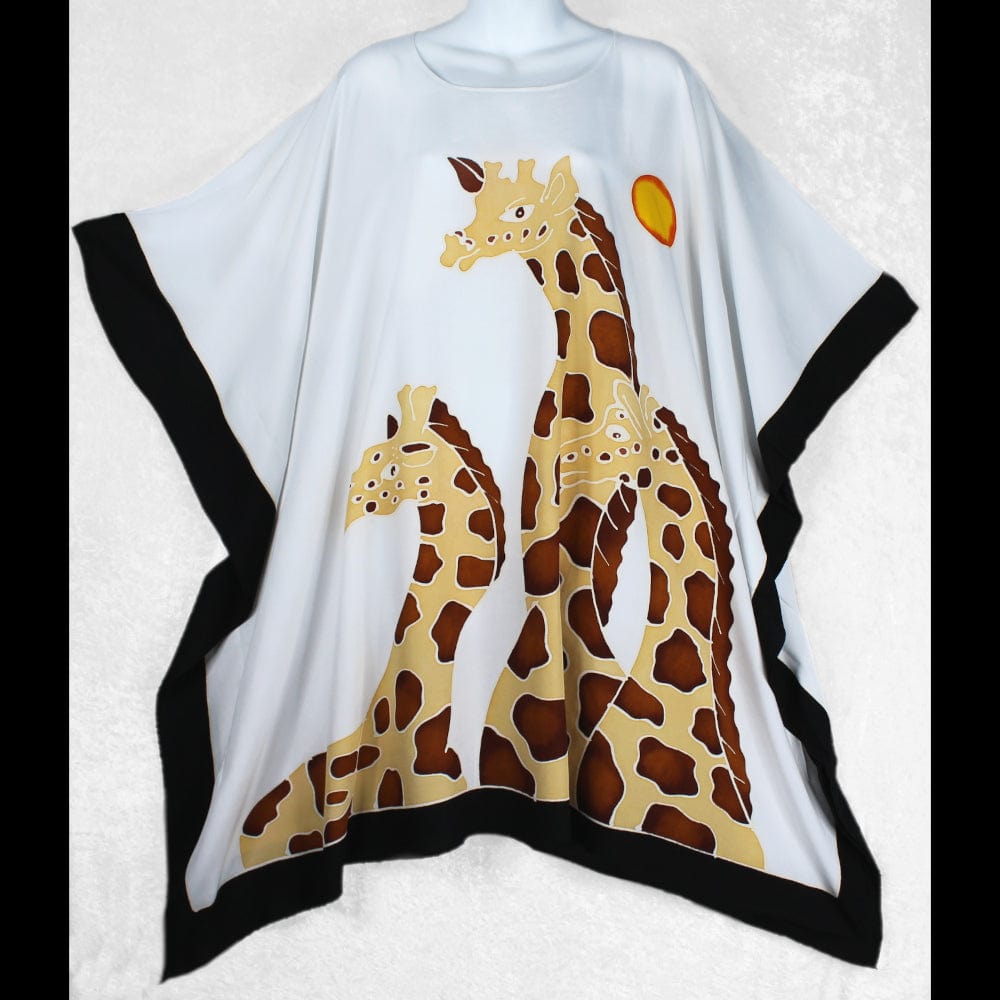 Hand-Painted Batik African Poncho-Tops-Peaceful People
