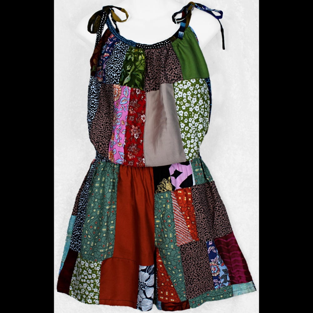 Mia's Patchwork Romper-Dresses-Peaceful People