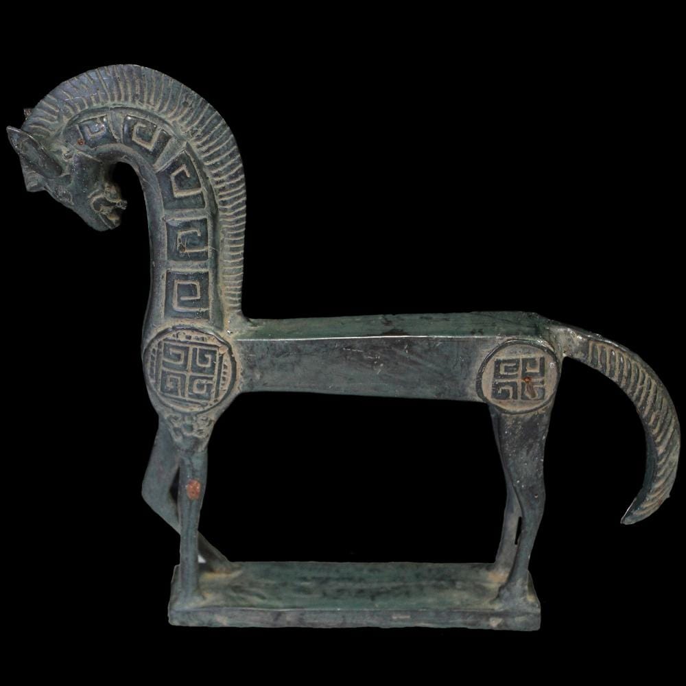 Bronze Greek Style Horse Figurine-Handicrafts-Peaceful People
