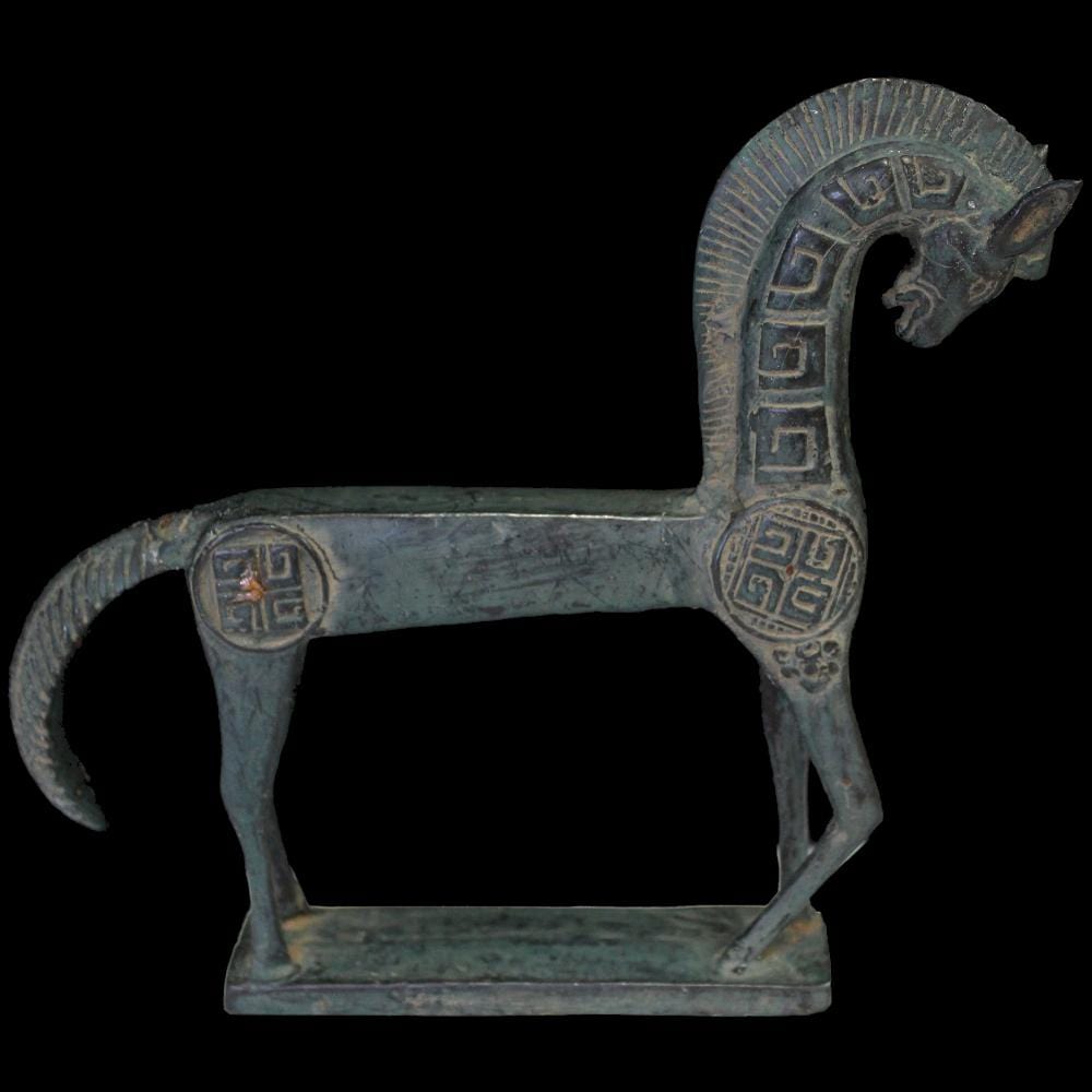 Bronze Greek Style Horse Figurine-Handicrafts-Peaceful People