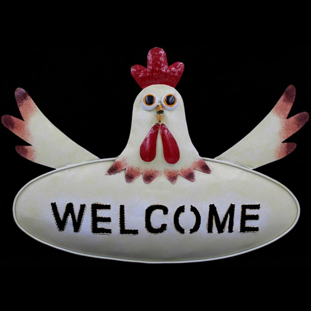 Fun Animals Metal Welcome Sign-Handicrafts-Peaceful People