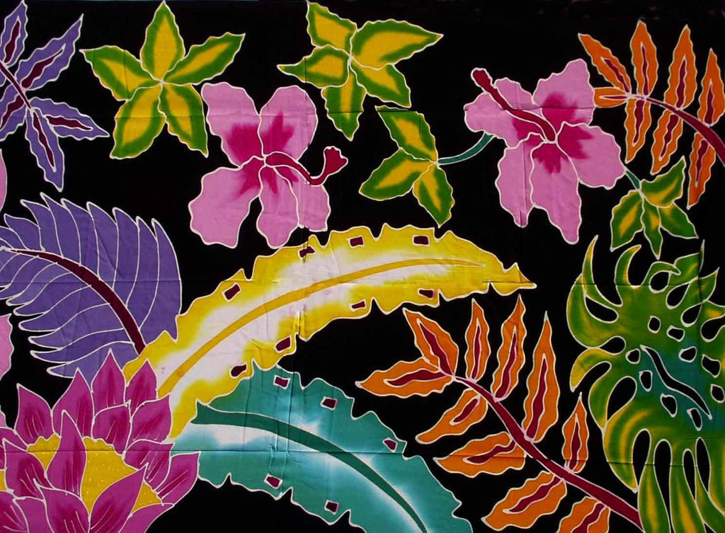 Hand-Painted Batik Floral Sarongs-Sarongs-Peaceful People