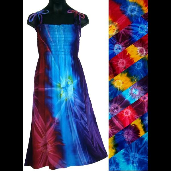 Girl's Tie-Dye Dress (Ages: 4, 6, 8, 10, 12)-Children's Clothes-Peaceful People