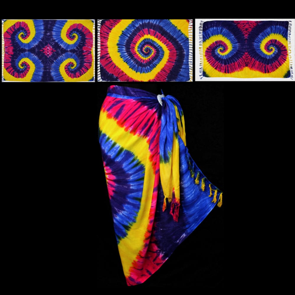 Snazzy Tie-Dye Sarongs-Sarongs-Peaceful People