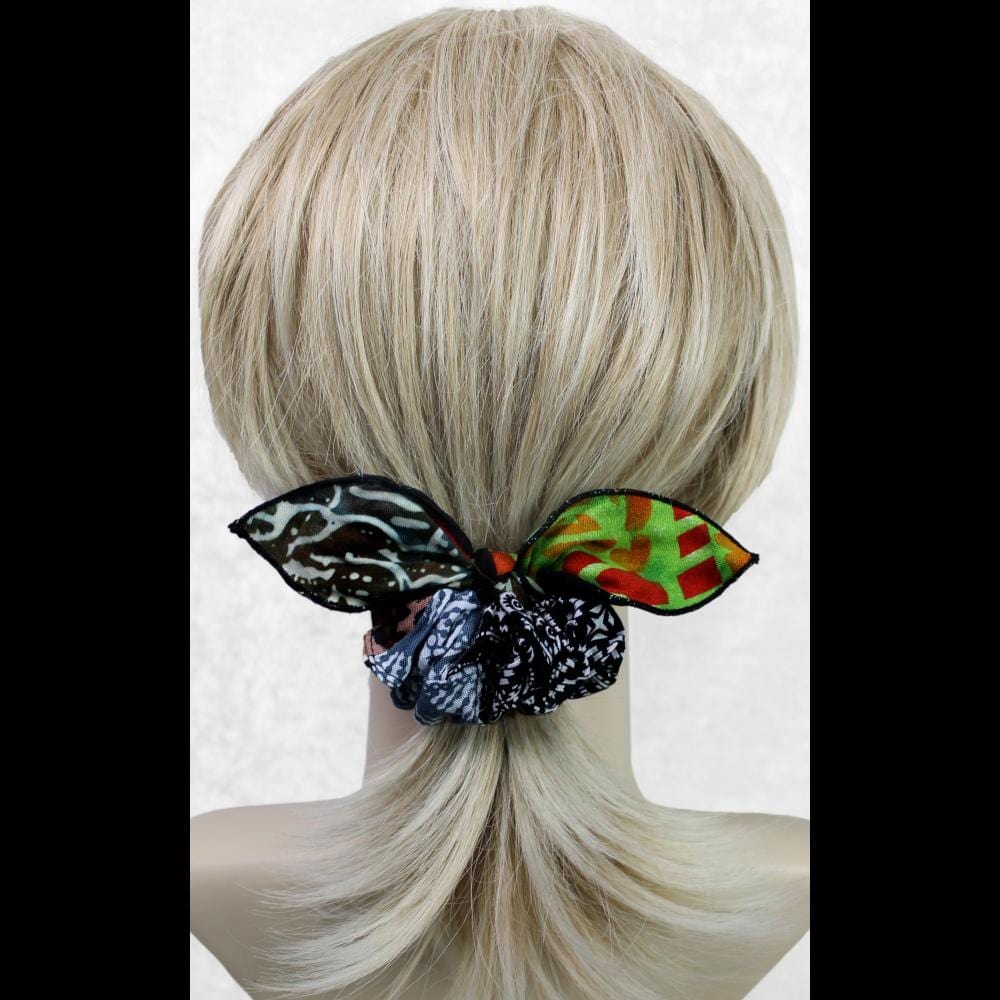 15 Patchwork Big Bow Hair Scrunchies ($1.60 each)-Bags & Accessories-Peaceful People