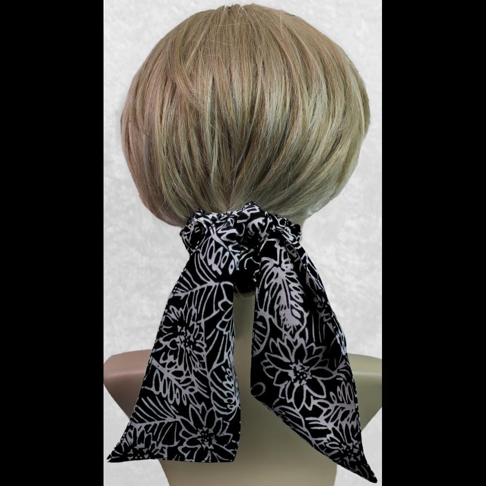 25 Premium Black & White Pony Tail Hair Scrunchies ($1.98 each)-Bags & Accessories-Peaceful People