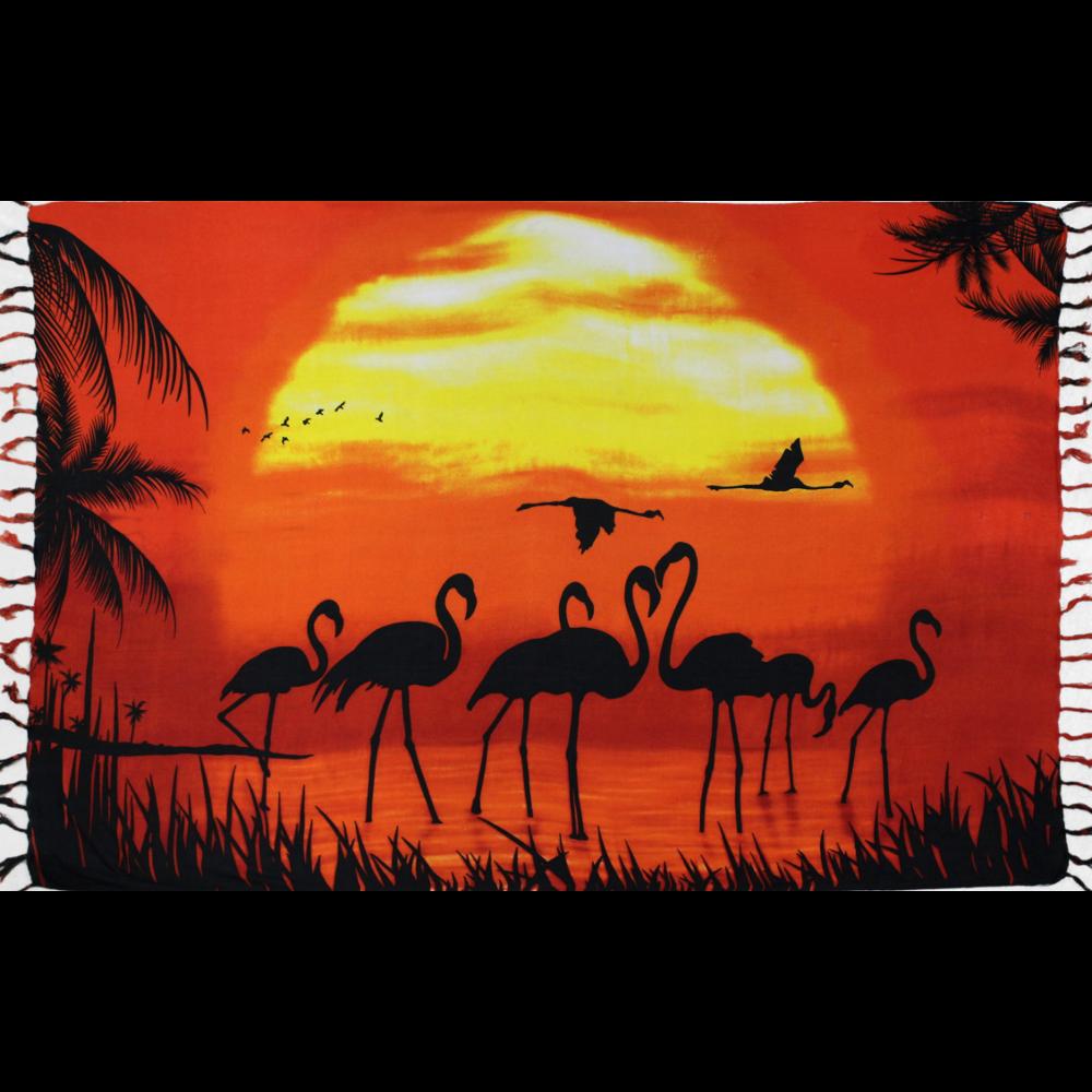 Flamingo Sunset Sarongs-Sarongs-Peaceful People
