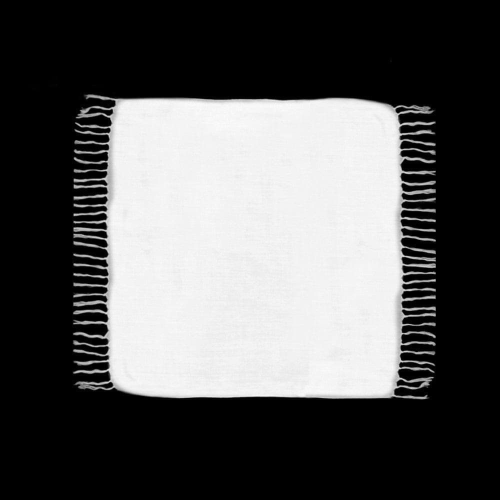 White Fringed Tablecloth 44 inch x 44 inch-Sarongs-Peaceful People