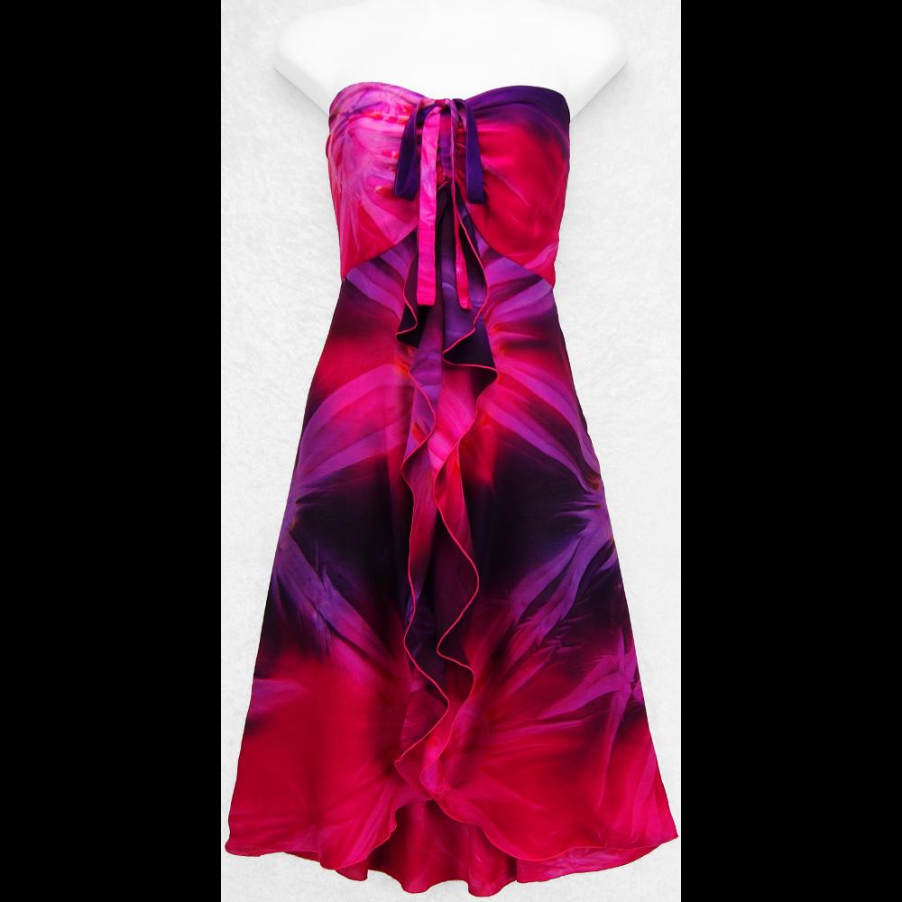 Wholesale Gigi's Tie-Dye Front Ruffle Sarong Dress Wholesale Gigi's Tie-Dye Front Ruffle Sarong Dress