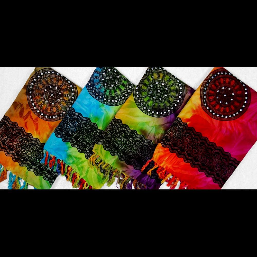 Tie-Dye Padma Sarongs with Sequins-Sarongs-Peaceful People
