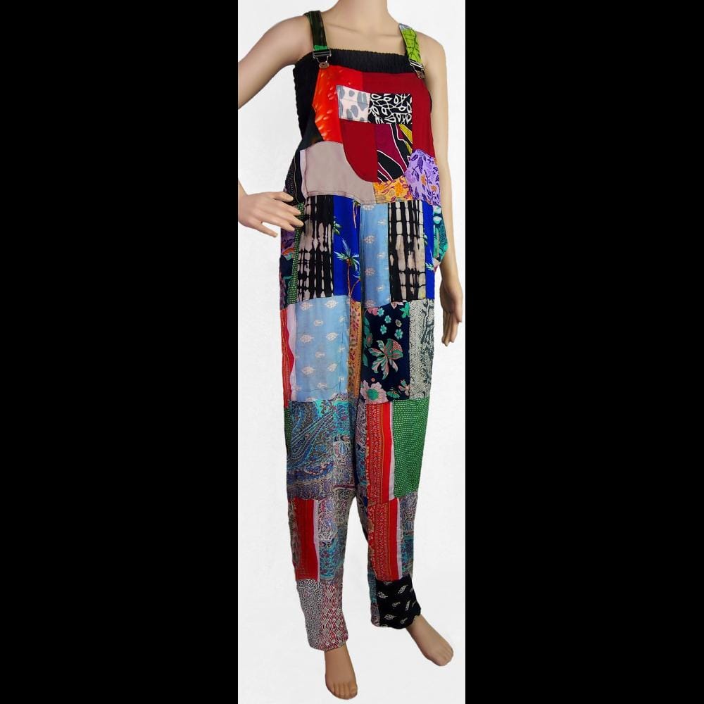 Patchwork Overalls-Pants-Peaceful People