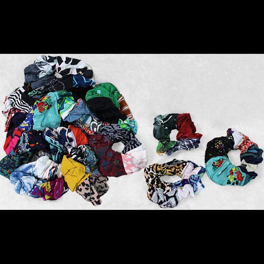 25 Patchwork Hair Scrunchies ($1.23 each)-Bags & Accessories-Peaceful People