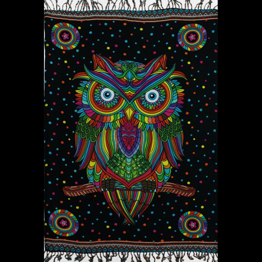 Owl Rainbow Sarongs-Sarongs-Peaceful People