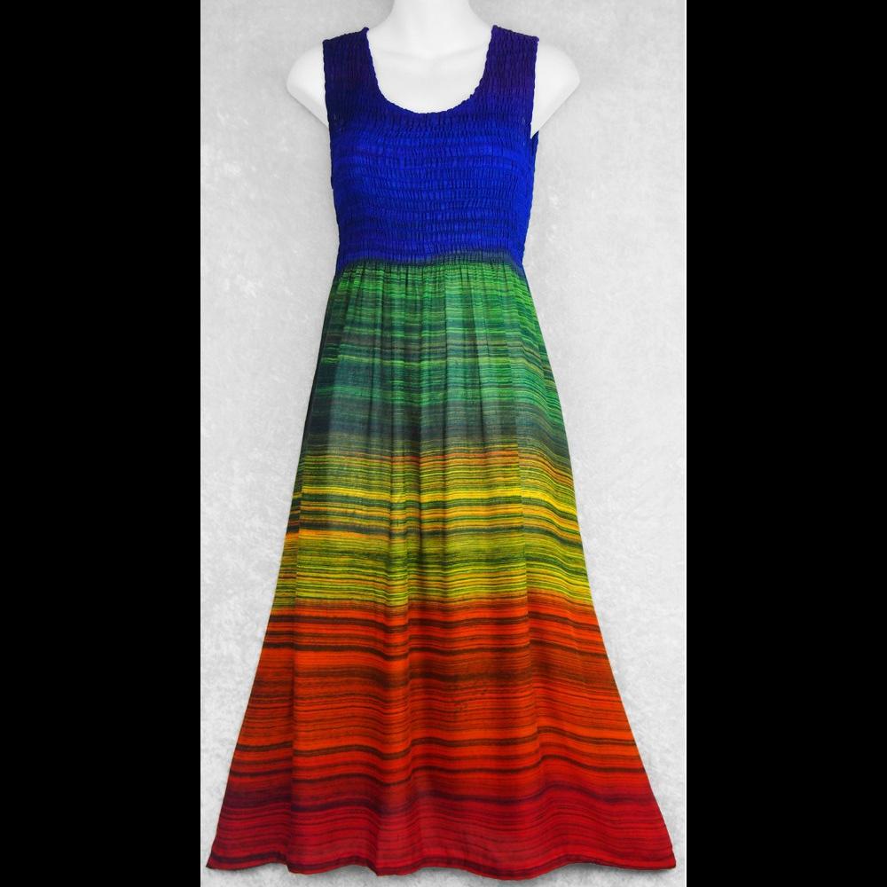 Fusion Tank Sarong Dress-Dresses-Peaceful People