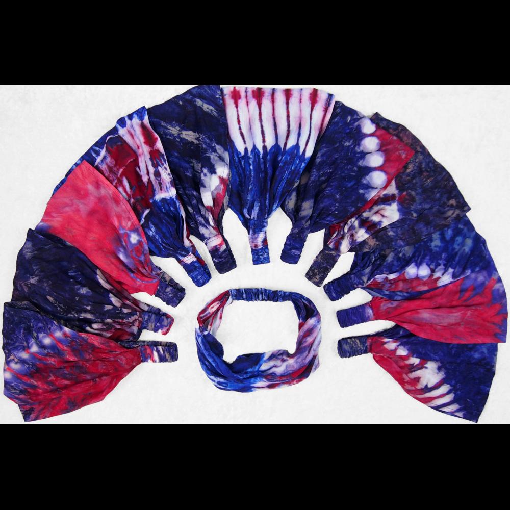 12 Red, White and Blue Elastic Bandana-Headbands ($1.60 each)-Bags & Accessories-Peaceful People
