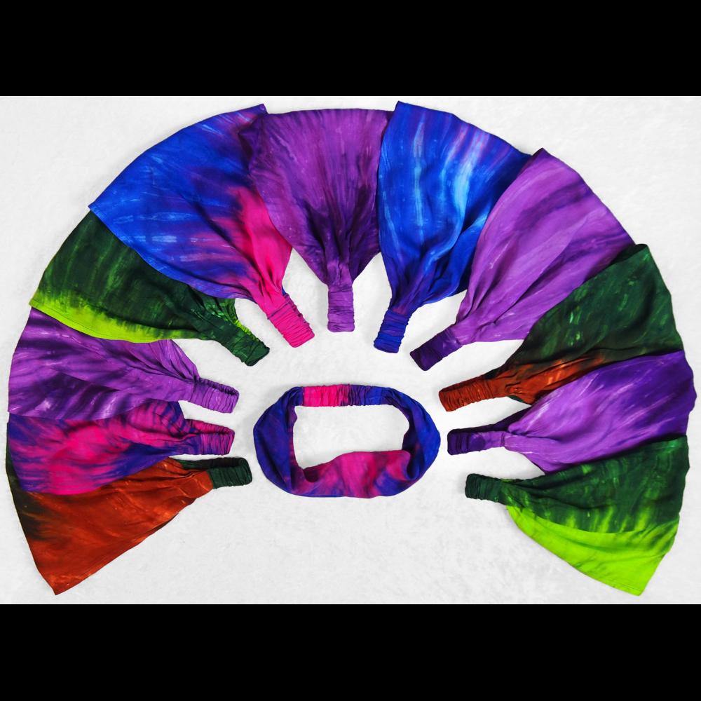 12 Nebula Tie-Dye Elastic Bandana-Headbands ($1.95 each)-Bags & Accessories-Peaceful People