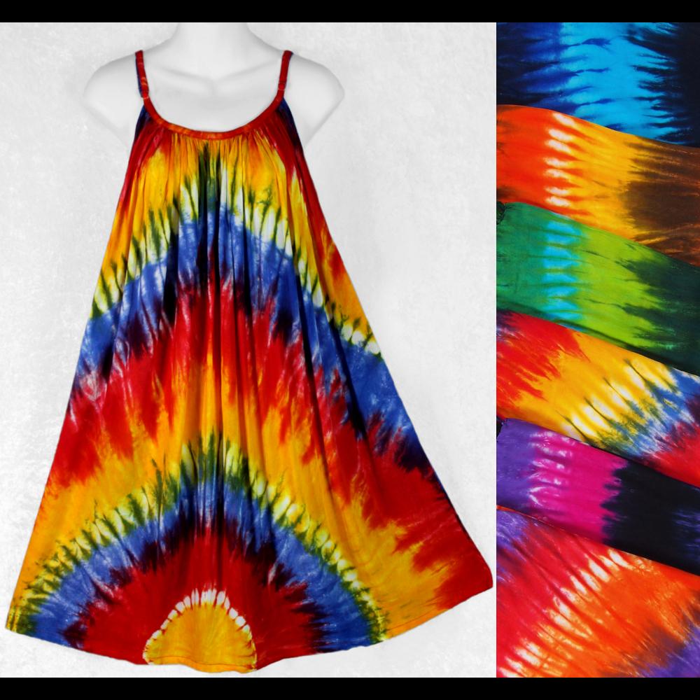 Tie-Dye Orb Parachute Dress-Dresses-Peaceful People