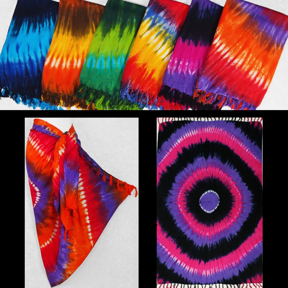 Tie-Dye Orb Sarongs-Sarongs-Peaceful People