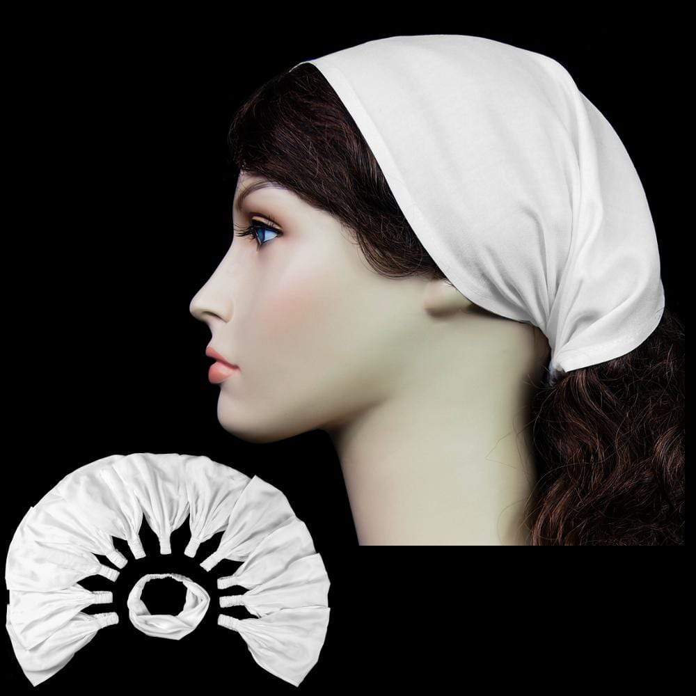 12 Premium White Elastic Bandana-Headbands ($2.16 each)-Tie-Dye Blanks/White Clothing-Peaceful People