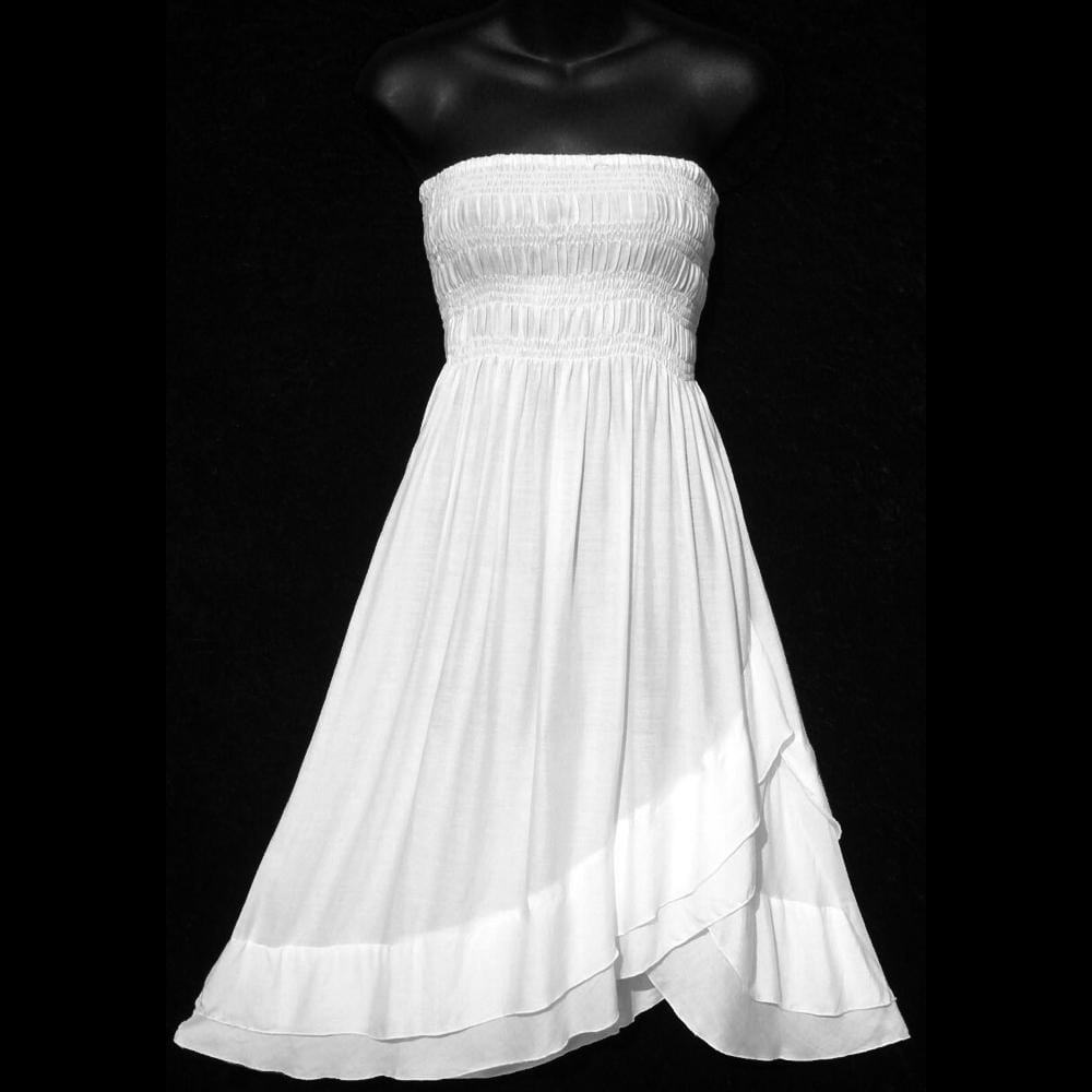 White Convertible Dress/Skirt-Dresses-Peaceful People