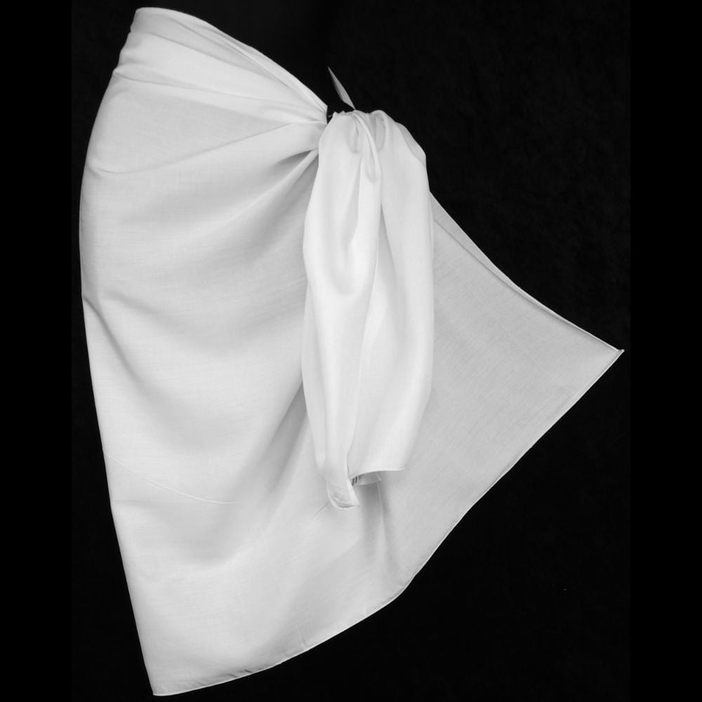 Premium Quality White Sarongs #3 (~60 x 34 in.)-Sarongs-Peaceful People