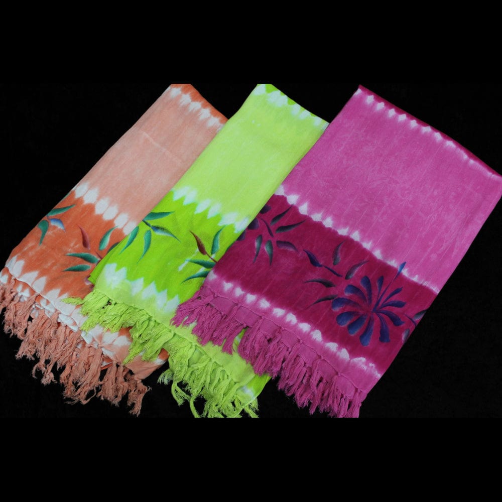 Tie-Dye Banded Flower Sarongs-Sarongs-Peaceful People