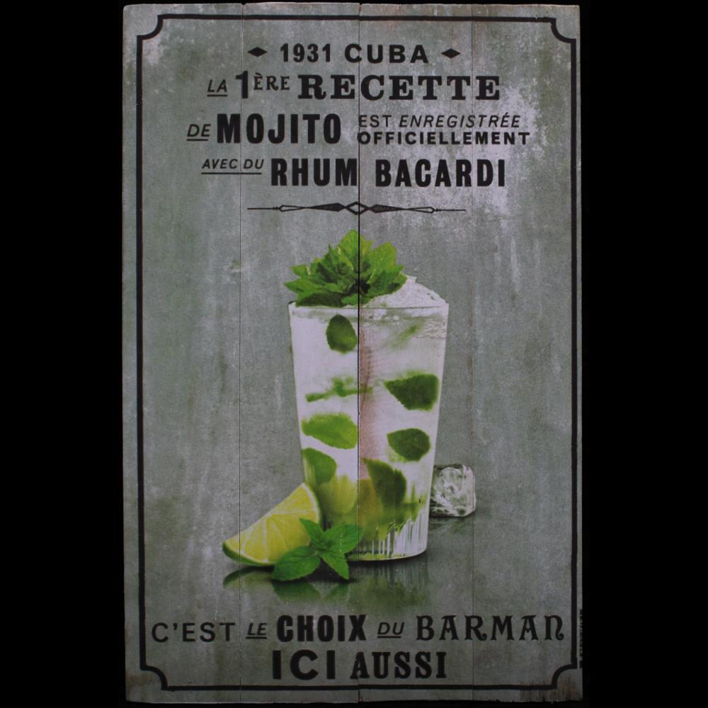 Mojito Green Wood Sign-Handicrafts-Peaceful People