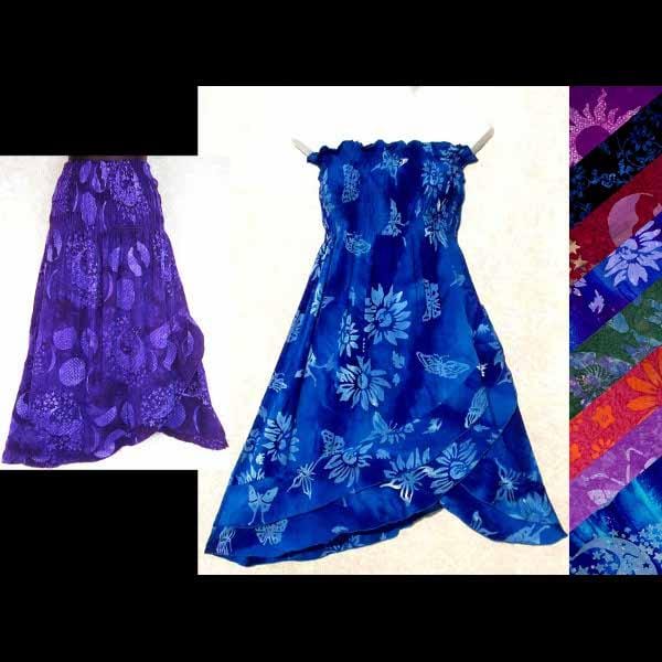 Bonita's Batik Convertible Dress/Skirt-Dresses-Peaceful People