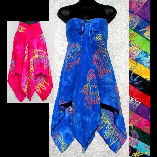 Batik Convertible Top/Skirt-Tops-Peaceful People